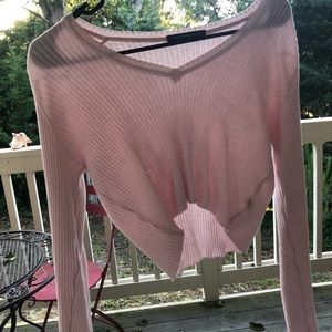 long sleeve brandy melville (pink)